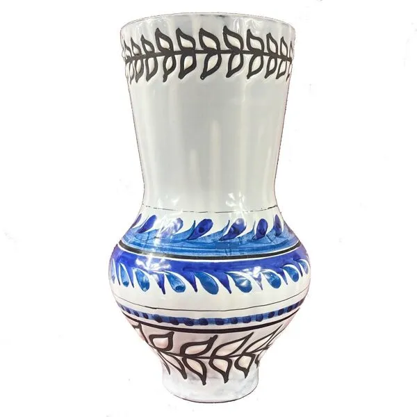 Illustration numéro 3 du produit Vase balustre bleu Roger Capron
