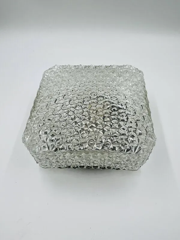Illustration numéro 3 du produit Plafonnier Carré RZB Bamberg Verre Ciselé Étoiles