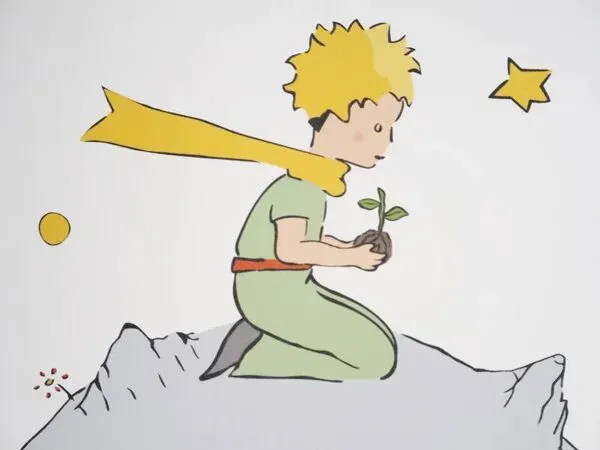 Illustration numéro 3 du produit Antoine de Saint-Exupéry : Écologie, Le Petit Prince plante un arbre, lithographie