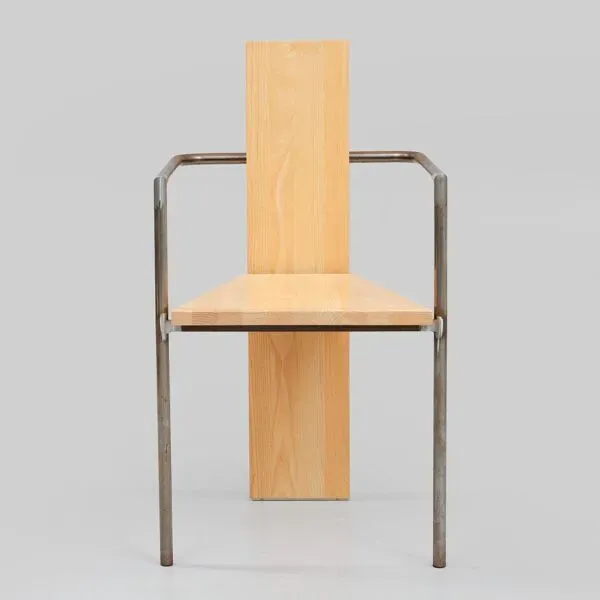 Illustration numéro 3 du produit Chaise en bois et béton Jonas Bohlin, Suède, 1981