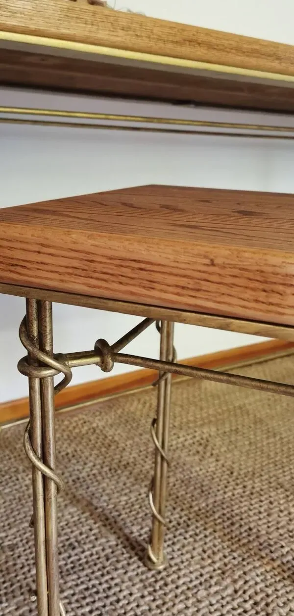 Illustration numéro 3 du produit Table d'appoint en fer forgé imitation lierre