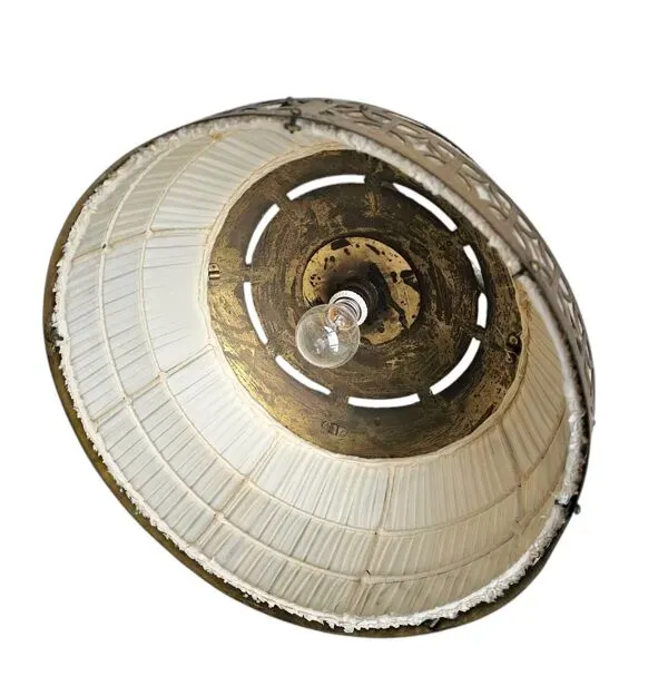 Illustration numéro 3 du produit Ecole d'Amsterdam / lampe suspendue / cuivre années 1920 / Johanna van Eijbergen