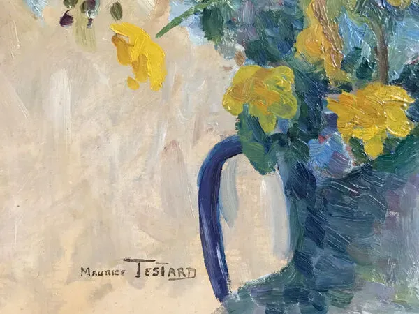 Illustration numéro 3 du produit Huile sur panneau de maurice testard ,1880-1969.bouquet