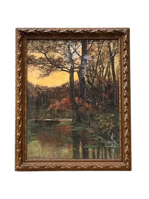 Illustration numéro 3 du produit KOWALSKI Ivan, Pastel paysage rivière sous-bois signé début XXème