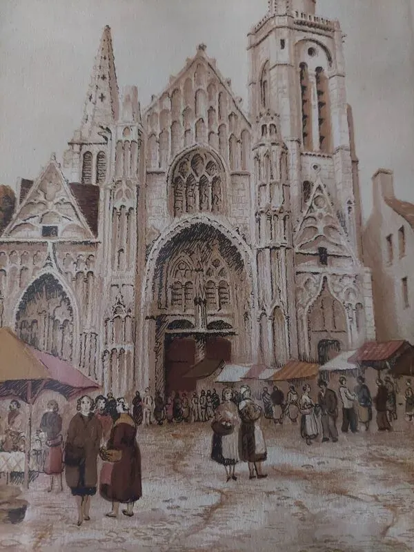 Illustration numéro 3 du produit Aquarelle Senlis première moitié XXème