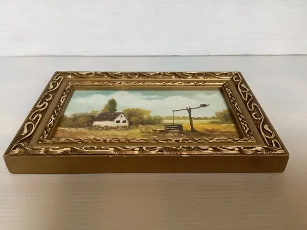 Illustration numéro 3 du produit Petit tableau paysage huile sur isorel