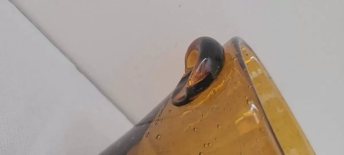 Illustration numéro 3 du produit Seau à glace en verre soufflé 1980