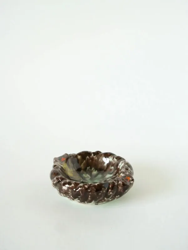 Illustration numéro 3 du produit Cendrier en céramique, marron & multicolore, 1970