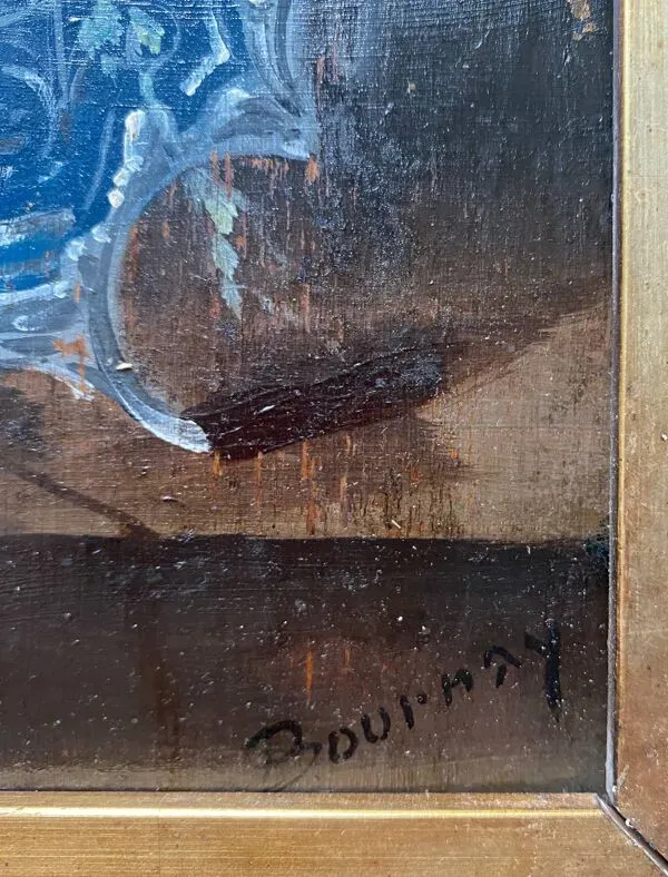 Illustration numéro 3 du produit Tableau hsp ''nature morte aux fleurs des champs'' xix° signé bournay + cadre