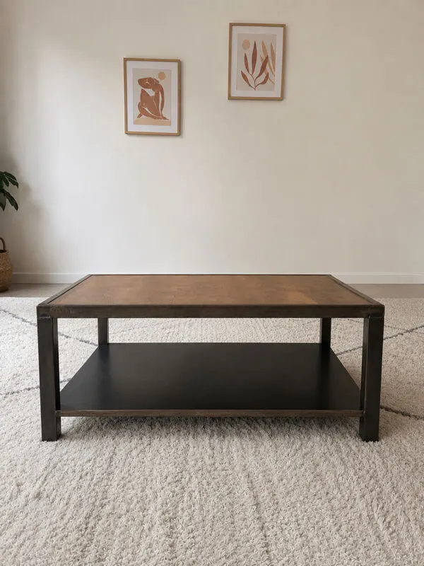 Illustration numéro 3 du produit Table basse sur mesure en bois et métal