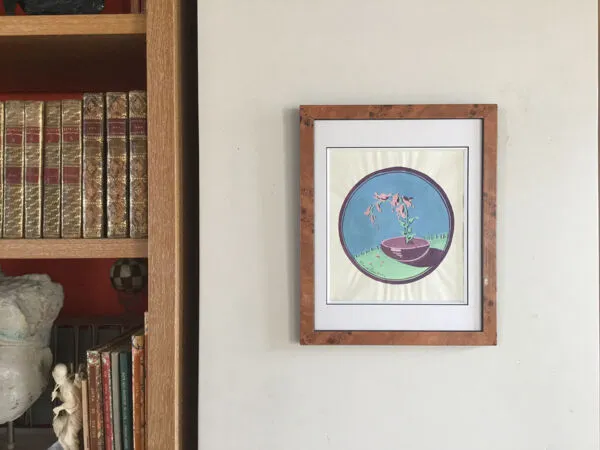 Illustration numéro 3 du produit Les campanules.Gouache Art déco de France Lambert, 1902-1981.