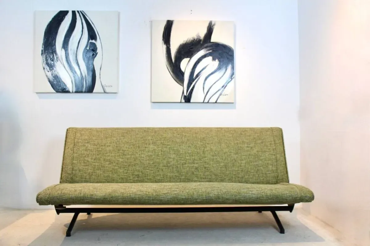Illustration numéro 3 du produit Canapé-lit D70 par Osvaldo Borsani pour Tecno, 1954