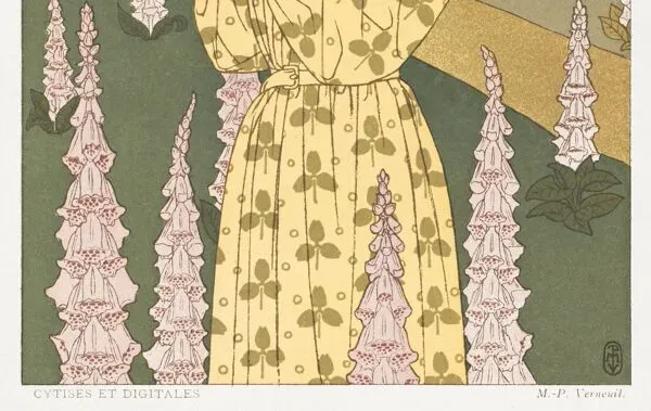 Illustration numéro 3 du produit Affiche “Cytises et Digitales”, d’après une lithographie art nouveau