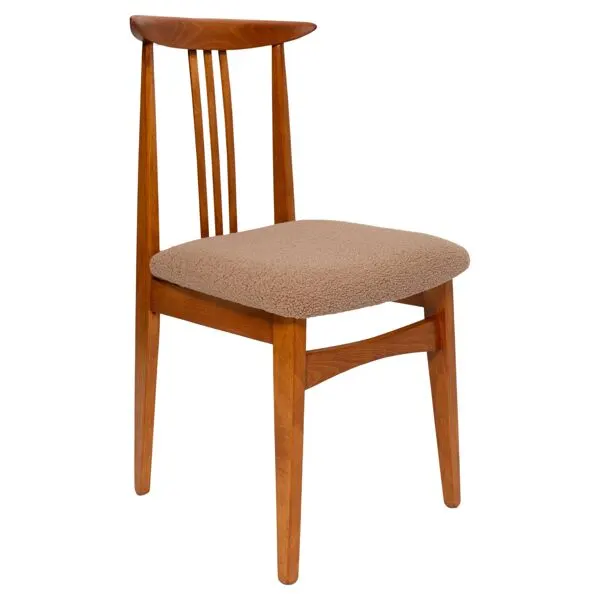 Illustration numéro 3 du produit Chaise Mid-Century Latte Bouclé, Bois Moyen, M. Zielinski, Europe 1960s