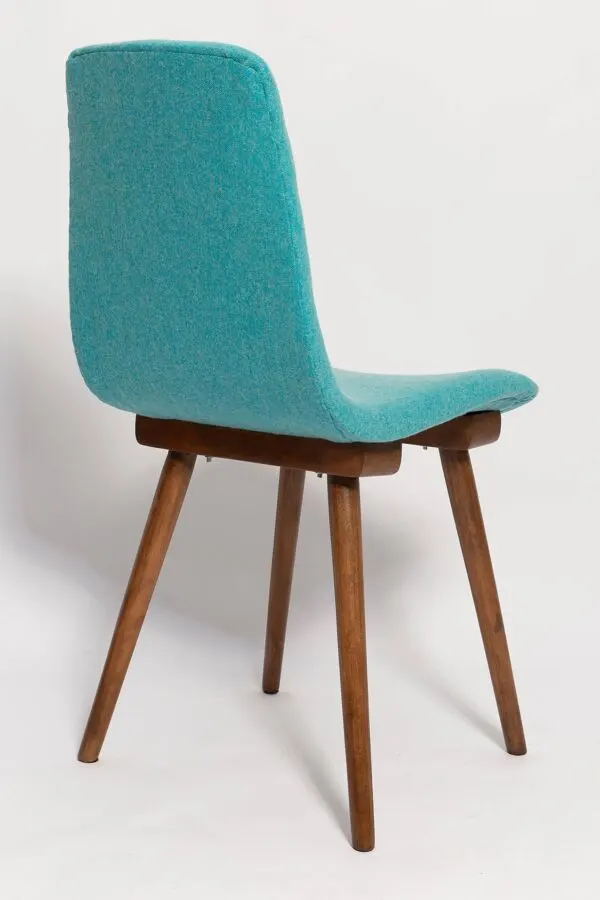 Illustration numéro 3 du produit Chaise vintage en laine Acqua Mid-Century par Fameg Factory, Pologne, 1960s