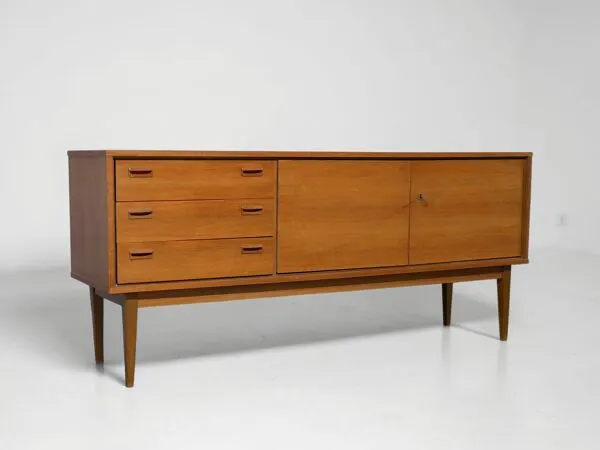 Illustration numéro 3 du produit Enfilade scandinave en teck - Vintage 1960 1970