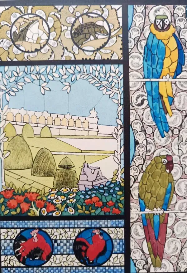 Illustration numéro 3 du produit Illustration art nouveau Vitrail par René Binet 1902