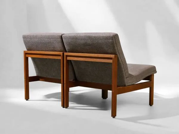 Illustration numéro 3 du produit Paire fauteuils teck par france & son - vintage 1960