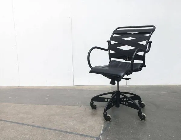 Illustration numéro 3 du produit Fauteuil pivotant vintage Canasta italien par Heron Parigi pour Heron Parigi Design