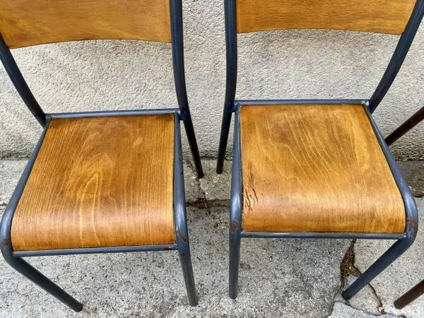 Illustration numéro 3 du produit Chaises d’école adulte mullca 511 design vintage atelier indus 70/80