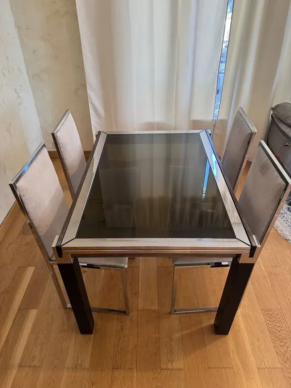 Illustration numéro 3 du produit Ensemble salle à manger La Metal Arredo (Paderno D. Milano), années 70