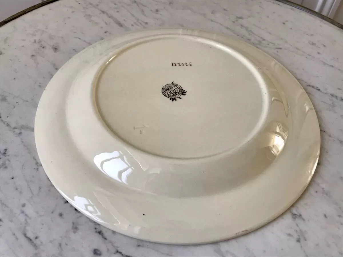 Illustration numéro 3 du produit plat rond Villeroy & Boch La Louvière fabrication belge en Terre de Fer début XXème