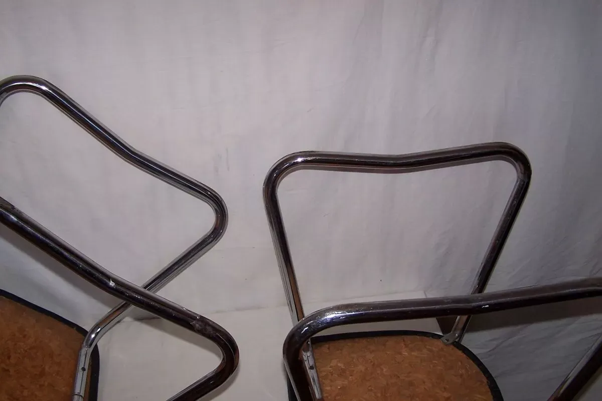 Illustration numéro 3 du produit Paire de chaises industrielles bureaux années 50