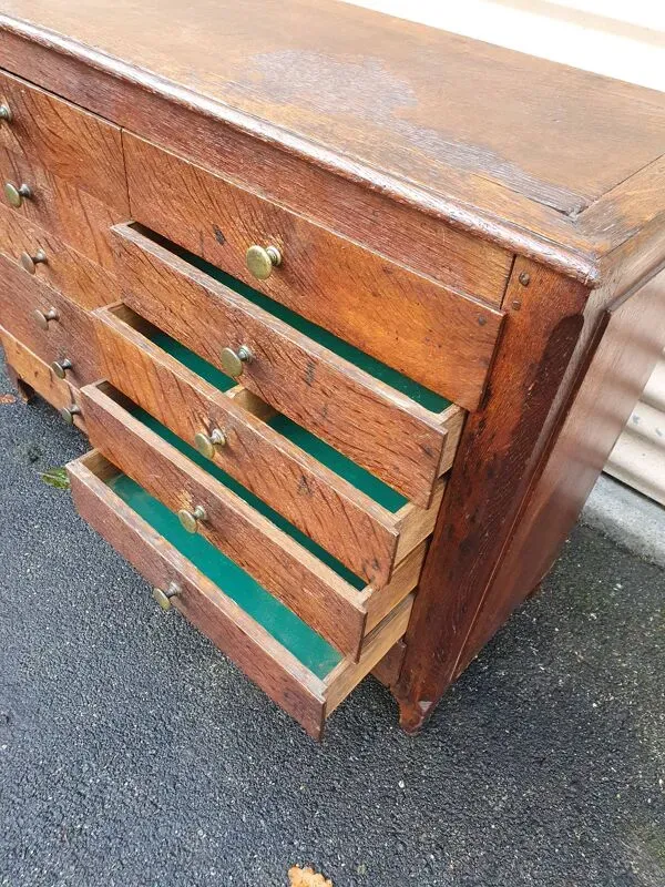 Illustration numéro 3 du produit Meuble de metier chene debut XXe