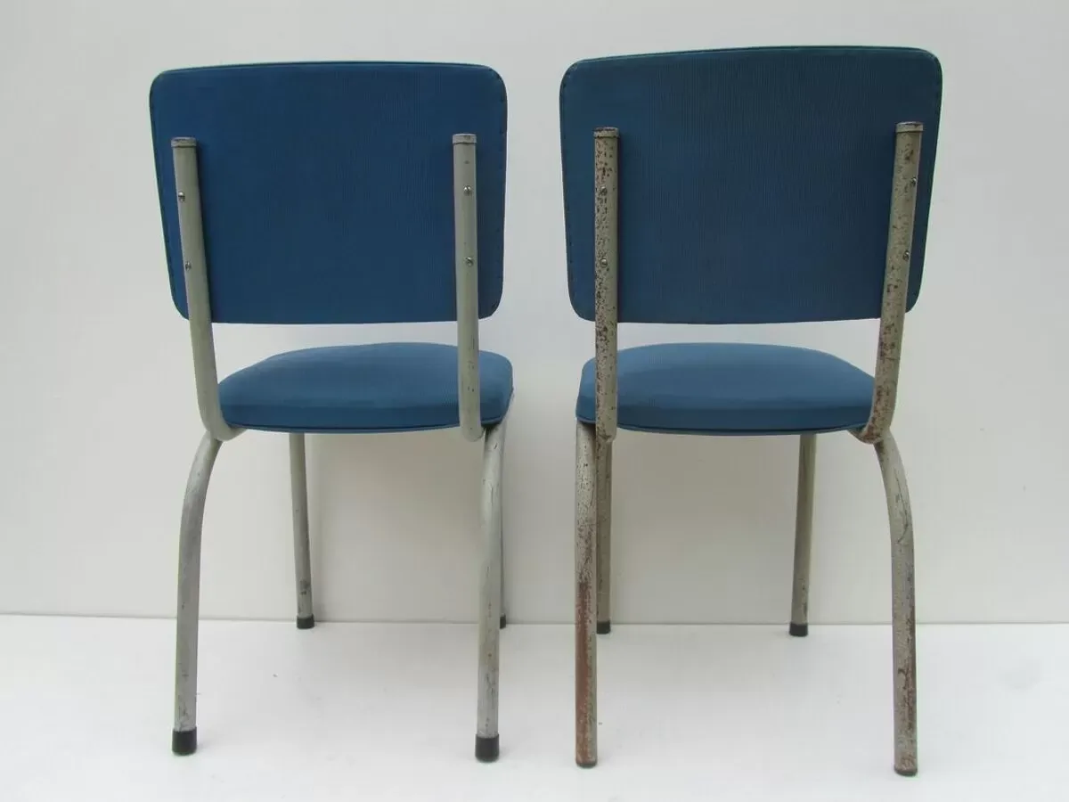 Illustration numéro 3 du produit Set of 9 original Tubax chairs attributed to Willy Van Der Meeren, Belgium, 1950s