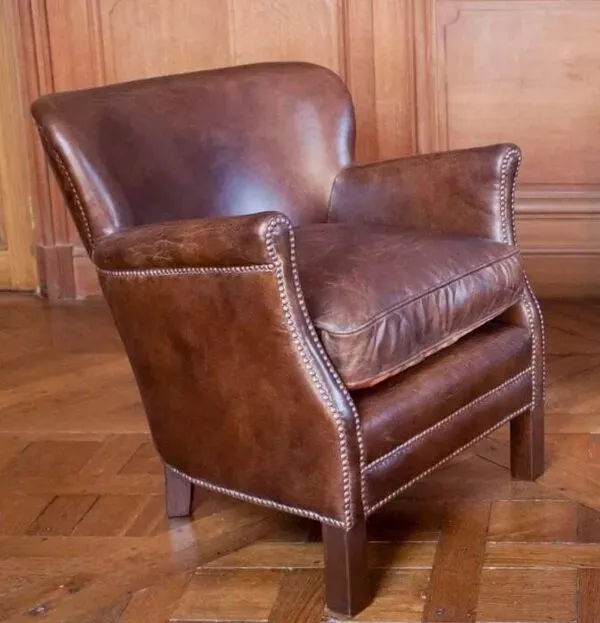 Illustration numéro 3 du produit Fauteuil club en cuir