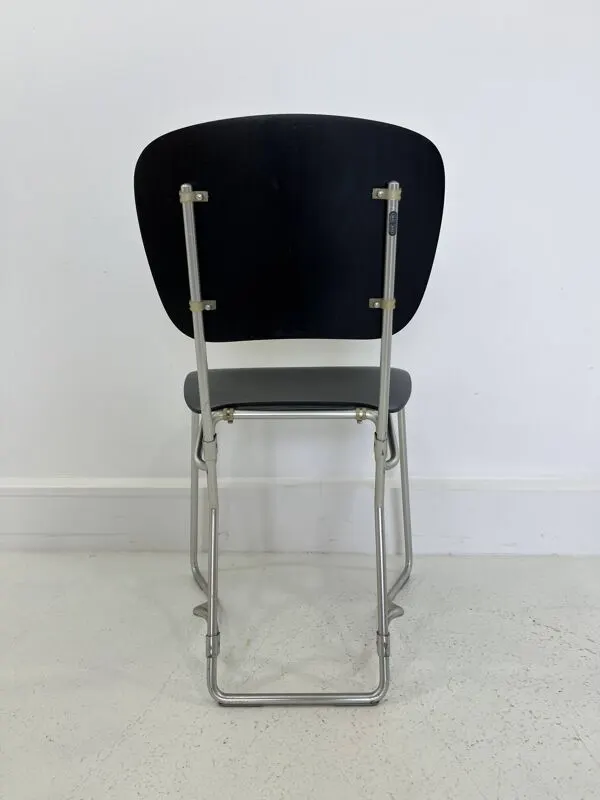 Illustration numéro 3 du produit Chaises de salle à manger Alu-Flex par Armin Wirth, années 1960, ensemble de 4