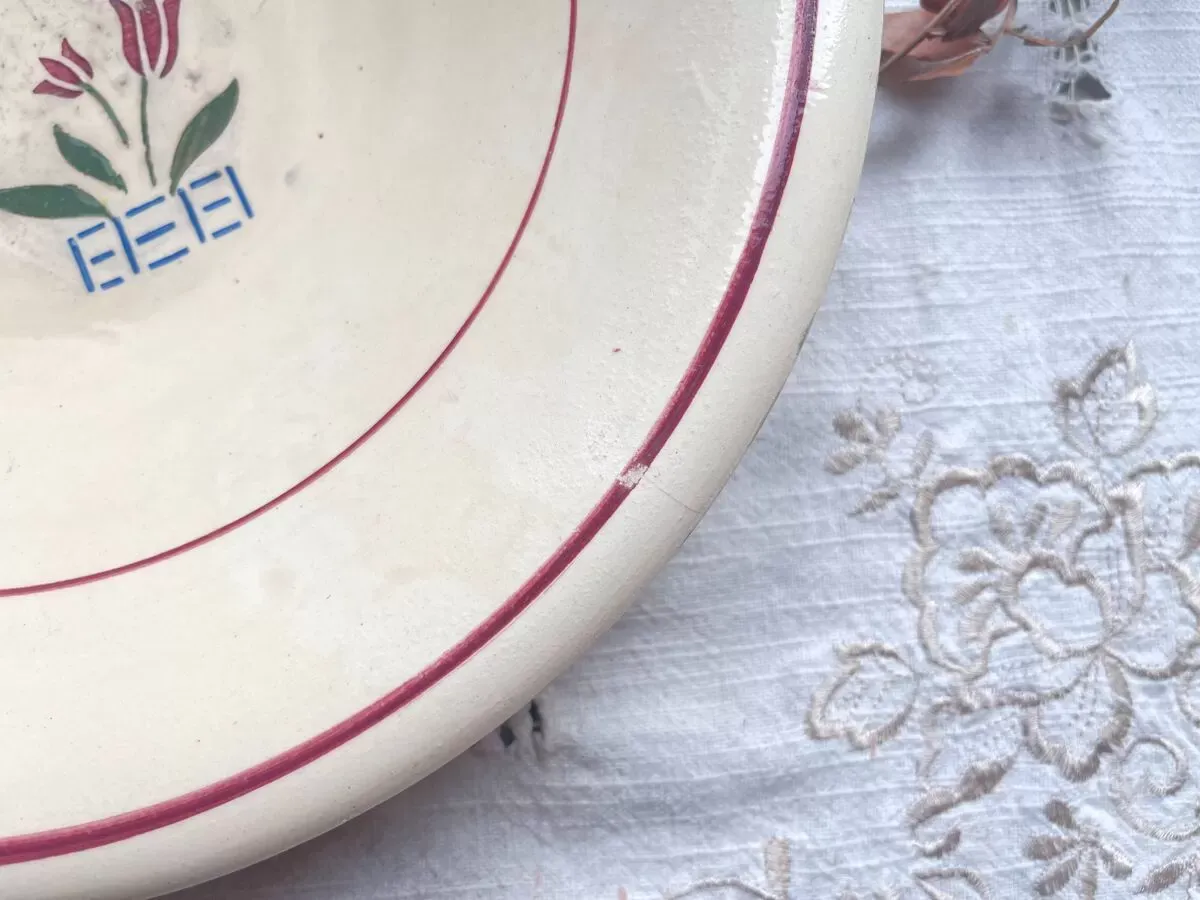 Illustration numéro 3 du produit Plat creux vintage LUNEVILLE modèle ''Aurore'' Made in France