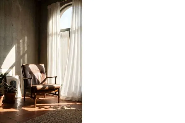 Illustration numéro 3 du produit Fauteuil vintage en hêtre et cuir marron du milieu du siècle de Farstrup Møbler