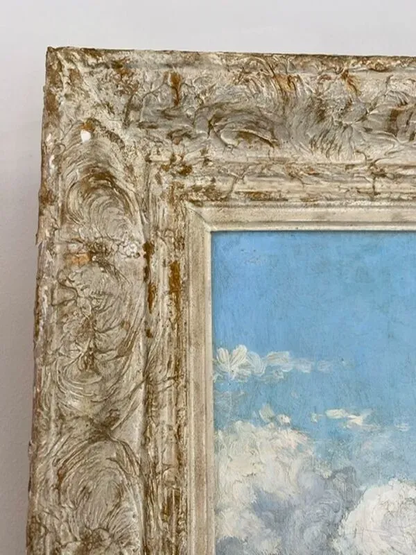 Illustration numéro 3 du produit Tableau ancien, paysage signé Lemoine, daté 1951