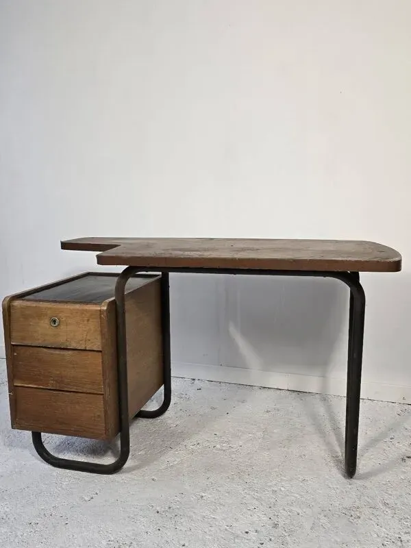 Illustration numéro 3 du produit Bureau Mobilor CAB Roger Charroy – moderniste métal bois 1950 vintage