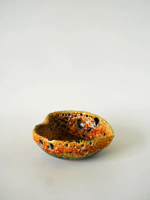 Illustration numéro 3 du produit Vide-poche en Fat Lava, jaune, 1970 - 15 x 5,5 cm