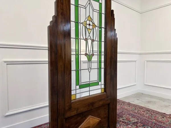 Illustration numéro 3 du produit Paravent en vitrail colonial anglais