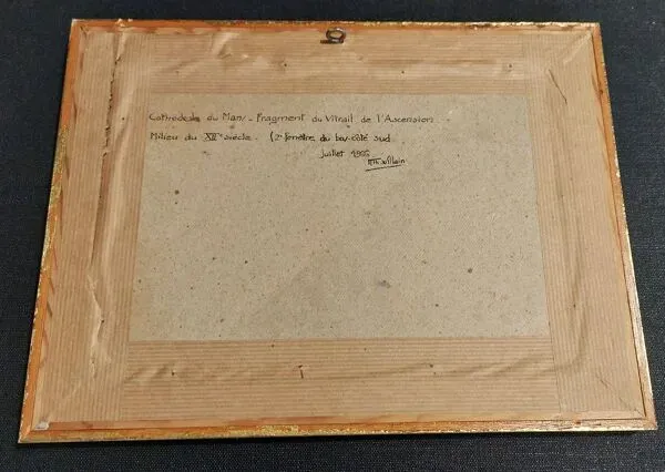 Illustration numéro 3 du produit Cadre reproduction faux vitrail de l'ascension cathédrale du Mans années 60