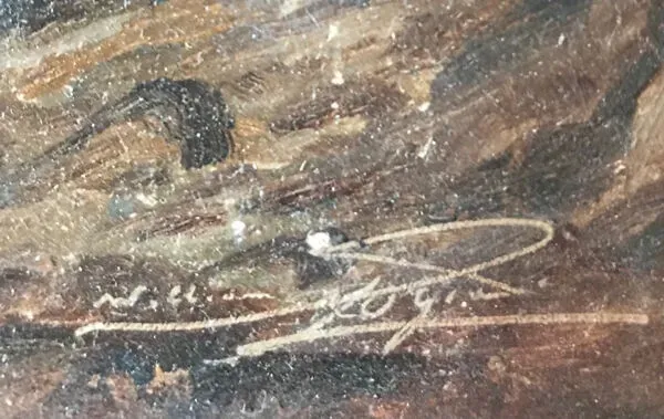 Illustration numéro 3 du produit Huile sur carton ''Bord de mer'', École anglaise fin 19ème s.