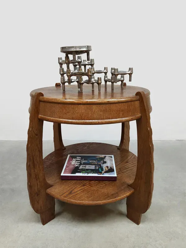 Illustration numéro 3 du produit Rare table d'appoint Art Déco vintage néerlandaise N.V. Hero de Groot