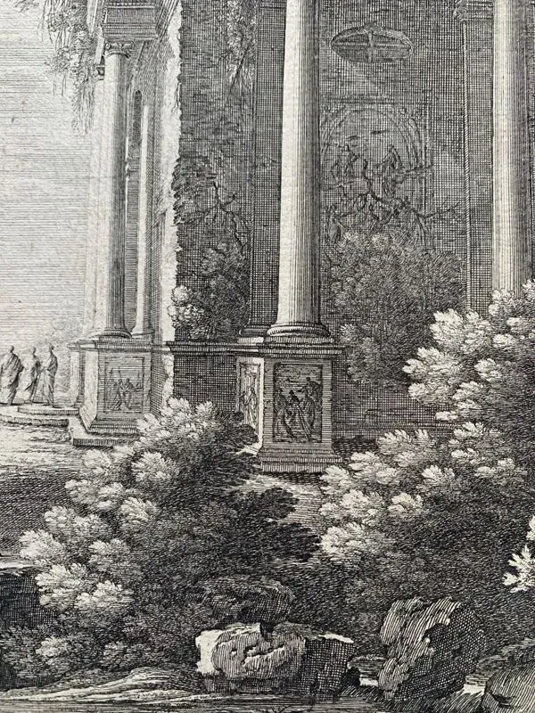 Illustration numéro 3 du produit Nicolas Perrelle, Le Christ parlant aux bergers, gravure, XVIIème siècle