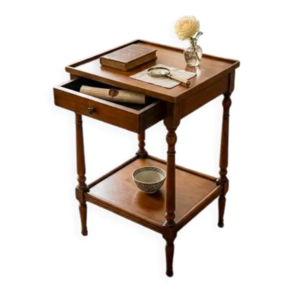 Illustration numéro 3 du produit Table d'appoint de style Louis Philippe en bois patiné
