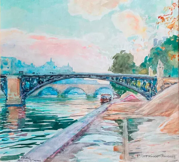 Illustration numéro 3 du produit Le pont des saints pères à Paris,  par Pierre Emile le Prince Ringuet