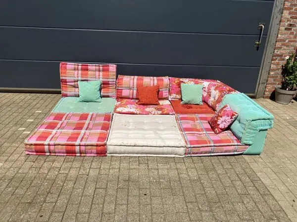 Illustration numéro 3 du produit Roche bobois mah jong kenzo takada 10 elementen topstaat!!