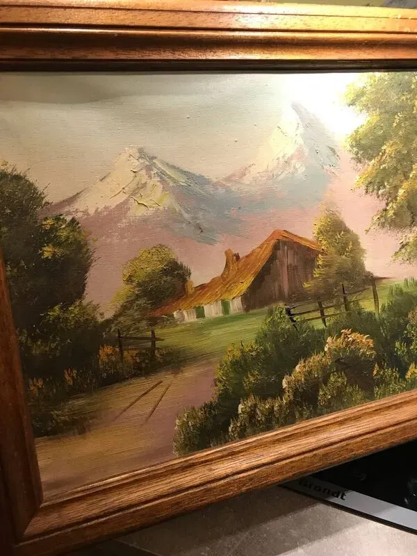 Illustration numéro 3 du produit Huile sur toile expressionniste, XXeme siècle