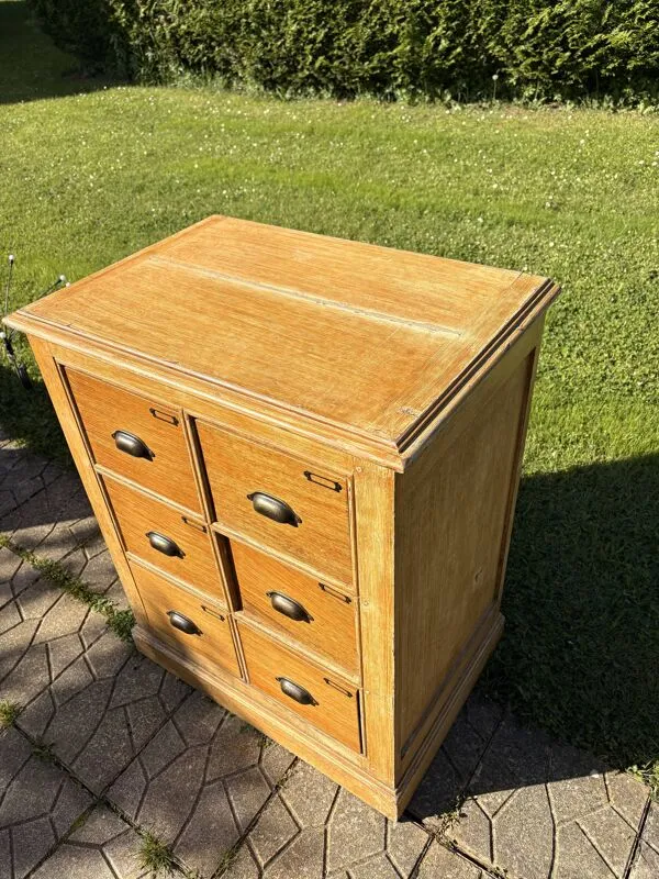 Illustration numéro 3 du produit Commode 6 tiroirs meuble de métier