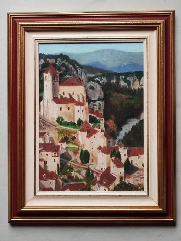 Illustration numéro 3 du produit Tableau - village français