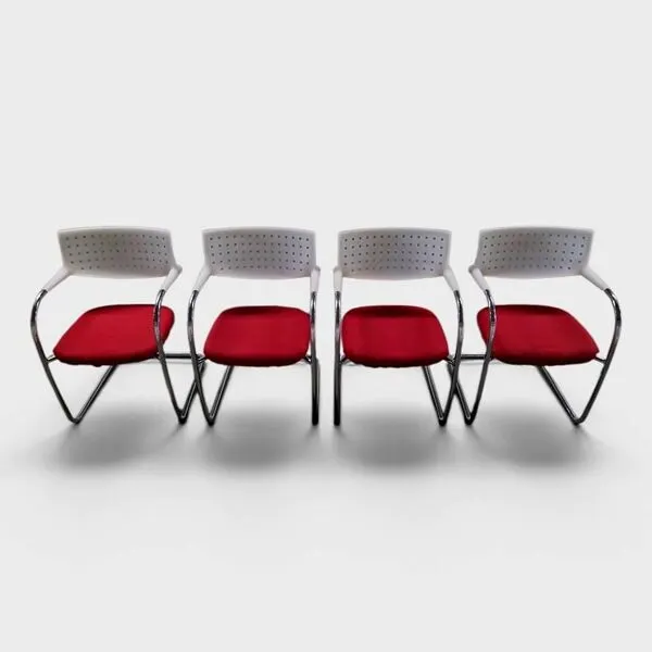 Illustration numéro 3 du produit Lot de 4 Chaises Vitra Visavis – Design Antonio Citterio