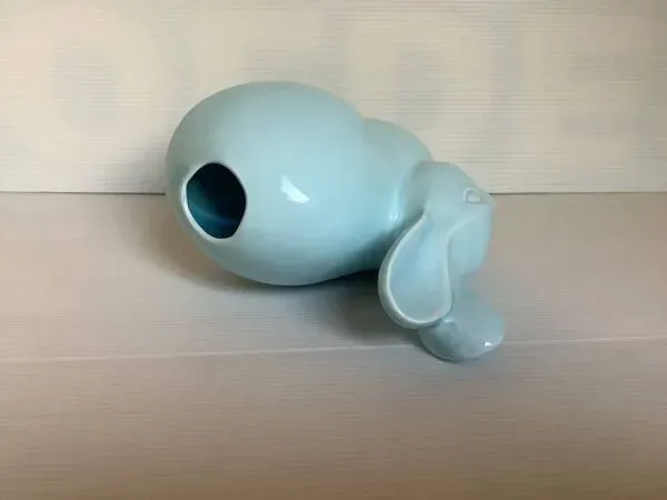 Illustration numéro 3 du produit Lapin coton faïence bleue