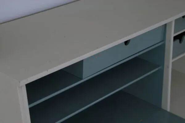 Illustration numéro 3 du produit Secrétaire Bibliothèque avec son fauteuil « Vardags » de Carl Malmsten, Suède 1960s